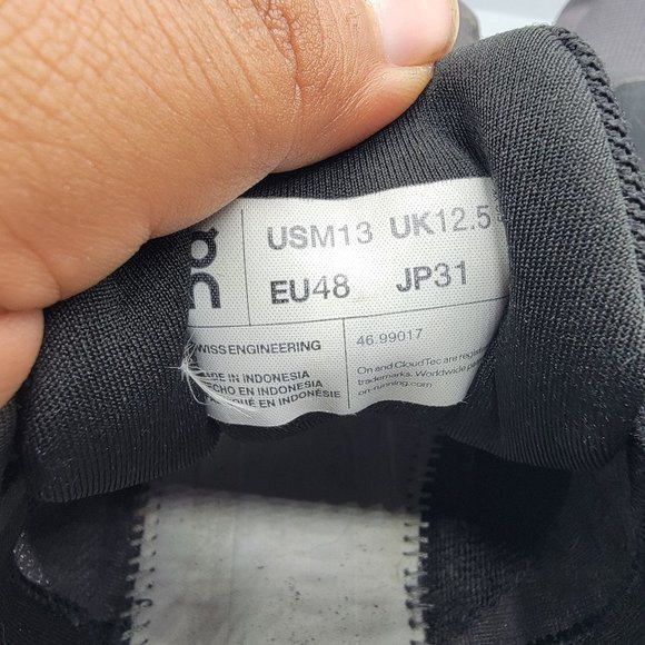 On Cloudrunner Mens 13 Running Shoes Black Gray Sneakers Athletic Casual main image 14
